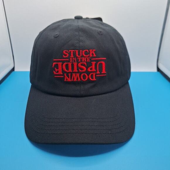Stranger Things Black Adjustable Strapback Hat Cap - Picture 1 of 7